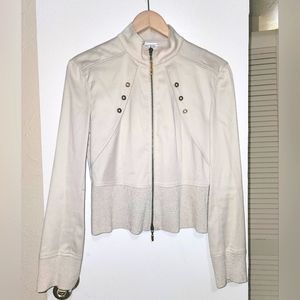 ST JOHN SPORT SizeP Cream Color Sailing Jacket Light Weight Very Classy Vintage